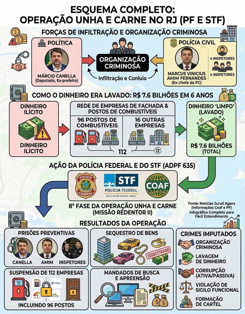 Polícia Federal prende Márcio Canella e cúpula da Polícia Civil em esquema de R$ 7,6 bilhões no RJ 1